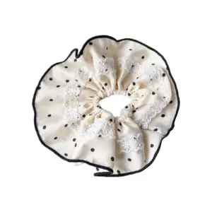 Large White Lace Scrunchie