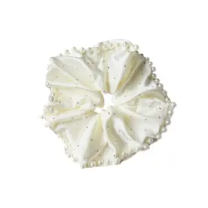 Lace Pearl Scrunchie