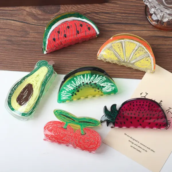 Acrylic Fruit Claw Clip - Image 2