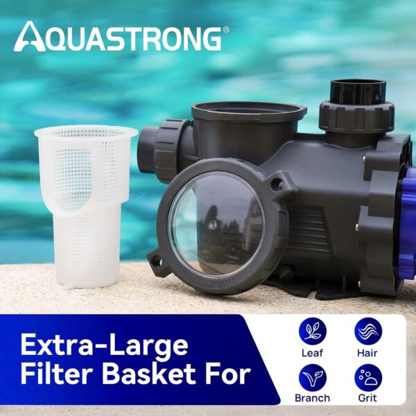 In/Above Ground Pool Pump, High Flow (with Timer, 2HP, 8917 GPH, 220V) - Image 15