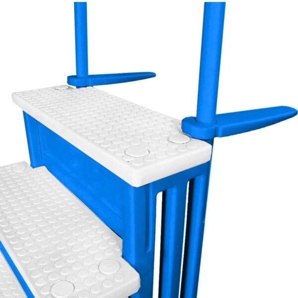 Select Anti-Slip in-Pool Steps | Gray | for Above Ground Swimming Pools | Can Mount to Decks 48′′ to 54′′ H | Safety Stairs Capacity Up to 300 lbs - Image 71