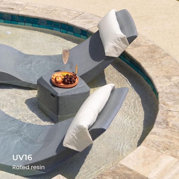 Classic White - in-Pool Chaise Lounger – Designed for Water Depths Up to 9” – Aqua Outdoors – Set of 2 – Compatible with All Pool Types - Poolside & Sun Deck Tanning - Image 10