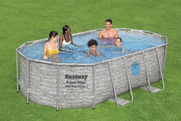 Bestway Oval Above Ground Pool Set (10' x 6'7" x 33")| Includes Filter Pump & ChemConnect Dispenser - Image 12