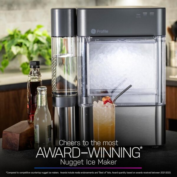 GE Profile Opal 2.0 with 0.75 Gallon Tank, Chewable Crunchable Countertop Nugget Ice Maker, Scoop included, 38 lbs in 24 hours, Pellet Ice Machine with WiFi & Smart Connected, Stainless Steel - Image 4