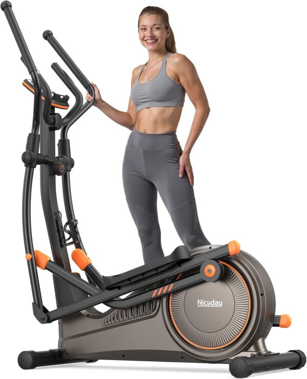 Elliptical Exercise Machine, Elliptical Machine for Home, Magnetic Elliptical Trainer with 15.5IN-19IN Stride, 16 Resistance Levels, 400LBS Loading Capacity, Support Kinomap APP - Image 2