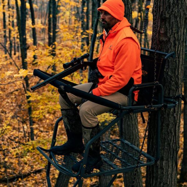 Jumbo Jack Ladder Stand RE658 – Adjustable Shooting Rail, Large Platform, Mesh Seat - Image 5
