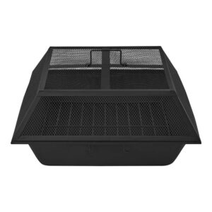 Bay 24′′ Steel Fire Pit Insert Set with Mesh Cover, 3-Piece Replacement Kit