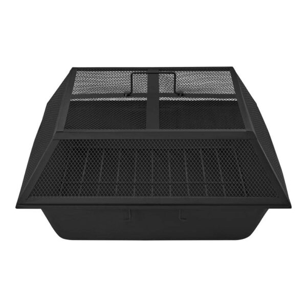 Bay 24′′ Steel Fire Pit Insert Set with Mesh Cover, 3-Piece Replacement Kit