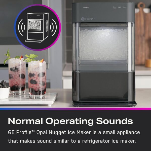 GE Profile Opal 2.0 with 0.75 Gallon Tank, Chewable Crunchable Countertop Nugget Ice Maker, Scoop included, 38 lbs in 24 hours, Pellet Ice Machine with WiFi & Smart Connected, Stainless Steel - Image 7