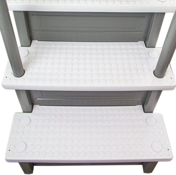 Select Anti-Slip in-Pool Steps | Gray | for Above Ground Swimming Pools | Can Mount to Decks 48′′ to 54′′ H | Safety Stairs Capacity Up to 300 lbs - Image 54