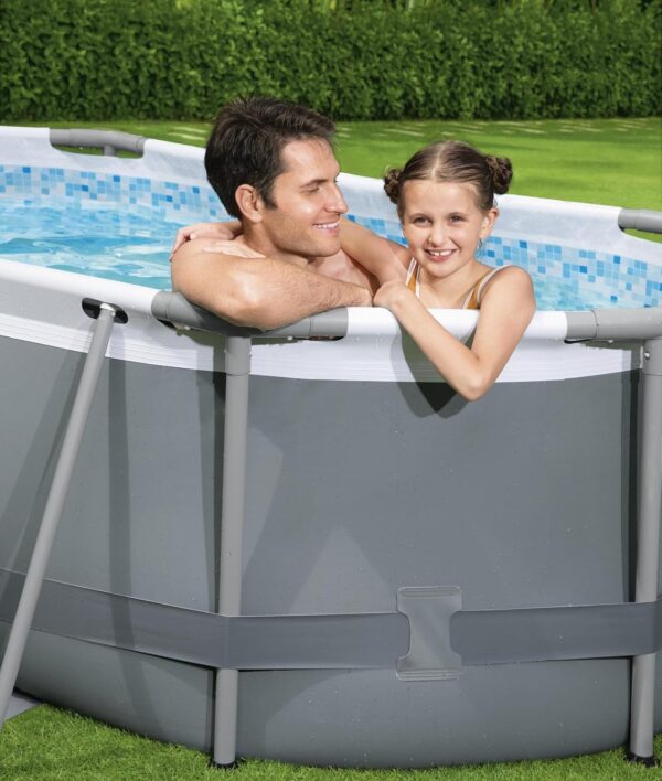 Bestway Oval Above Ground Pool Set (10' x 6'7" x 33")| Includes Filter Pump & ChemConnect Dispenser - Image 7