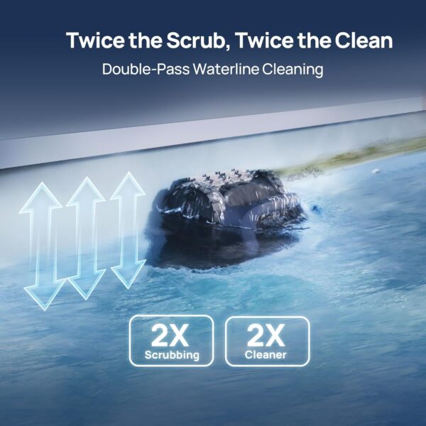 Beatbot AquaSense 2 Cordless Robotic Pool Vacuum Cleaner, Smart Surface Parking, Double-Pass Waterline Scrubbing, Cleans Floor, Walls, and Waterline, Above & In-Ground Pools up to 3,230 sq.ft - Blue - Image 3