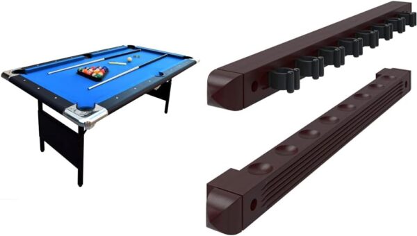 Hathaway Fairmont 6 Ft Portable Pool Table, Adults Folding Billiards Tables for Game Room with Easy Foldable Storage, Includes Full Set of Billiard Balls, Cues, Chalk & Brush - Image 21