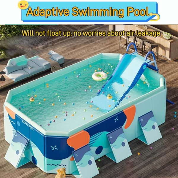 Pool Slide Inflatable Swimming Water Slide, Summer Swimming Pool Supplies Universal Trampoline Ladder Backyard Slide Home Playground Equipment - Image 4