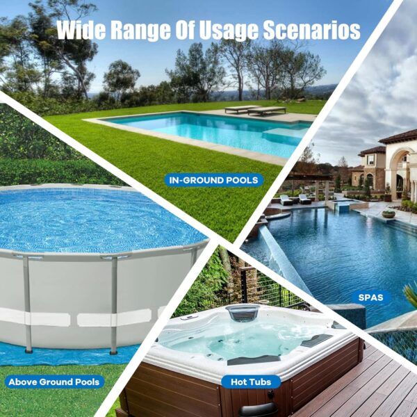 Pool Vacuum for Above Ground Pool with a Telescopic Pole, Running time up to 1H, T403 Handheld Rechargeable Pool Cleaner with Powerful Suction up to 18.5 gallons/min, Ideal for Leaves, Debris - Image 18