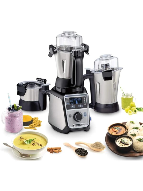 Beach Professional 4-in-1 Juicer Mixer Grinder, Commercial-Grade 1400 Watt Motor, 120V, 3 Leakproof Jars, For Wet and Dry Spices, Chutneys and Curries, Engineered in India & USA (58770) - Image 2
