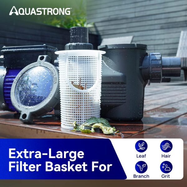 In/Above Ground Pool Pump, High Flow (with Timer, 2HP, 8917 GPH, 220V) - Image 10