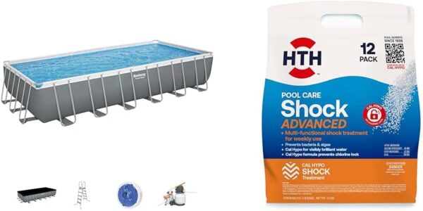 Bestway Oval Above Ground Pool Set (10' x 6'7" x 33")| Includes Filter Pump & ChemConnect Dispenser - Image 20