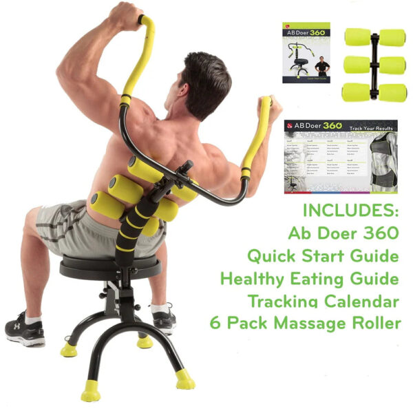 Doer 360 Fitness System with 6 Pack Back Roller Provides an Abdominal and Total Body Workout with Aerobics to Burn Calories and Work Muscles Simultaneously. - Image 2