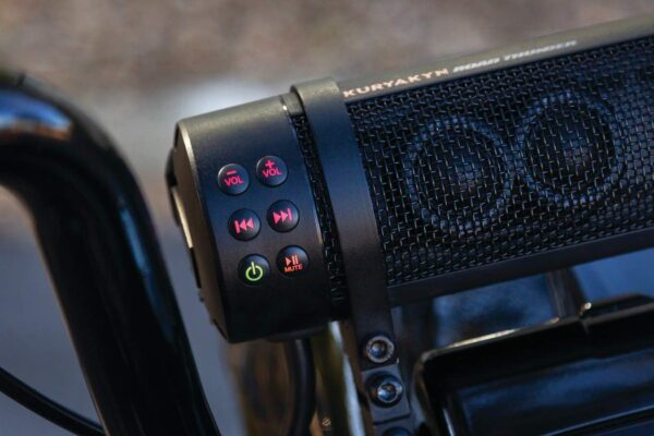Road Thunder 300W Waterproof Bluetooth Motorcycle Sound Bar, Handlebar Mount, Satin Black - Image 6
