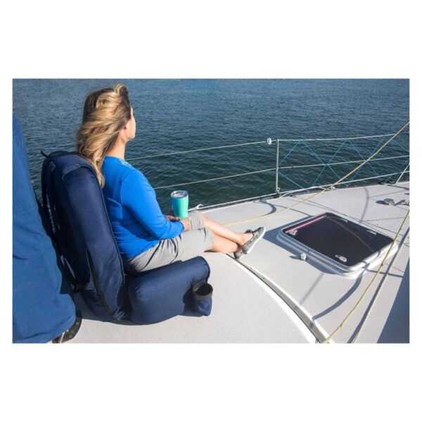 High-Back Portable Seat with Armrests & Pockets, UV-Resistant, Water-Repellent Fabric - Image 2