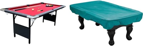 Hathaway Fairmont 6 Ft Portable Pool Table, Adults Folding Billiards Tables for Game Room with Easy Foldable Storage, Includes Full Set of Billiard Balls, Cues, Chalk & Brush - Image 18