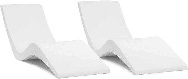 Classic White - in-Pool Chaise Lounger – Designed for Water Depths Up to 9” – Aqua Outdoors – Set of 2 – Compatible with All Pool Types - Poolside & Sun Deck Tanning - Image 5