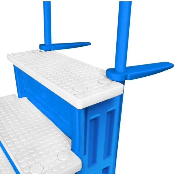 Select Anti-Slip in-Pool Steps | Gray | for Above Ground Swimming Pools | Can Mount to Decks 48′′ to 54′′ H | Safety Stairs Capacity Up to 300 lbs - Image 21