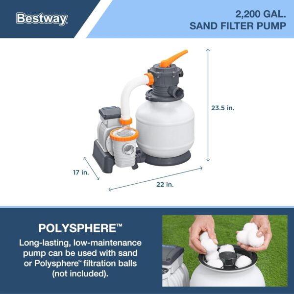 Bestway Oval Above Ground Pool Set (10' x 6'7" x 33")| Includes Filter Pump & ChemConnect Dispenser - Image 52