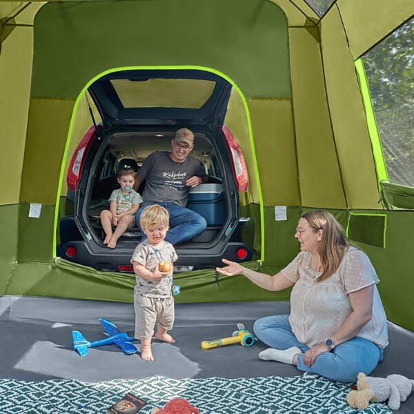 5-9 Person SUV Tent with Screen Porch and Awning for Family Camping, Weather Resistant and Portable Van or Car Tent, Includes Rainfly and Storage Bag, 13' W X 10' L X 7.1' H - Image 4