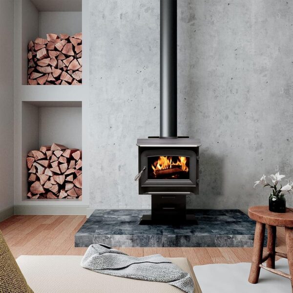 Hearth AW1120E-P 1200 Sq. Ft. Pedestal Wood Stove - Image 7