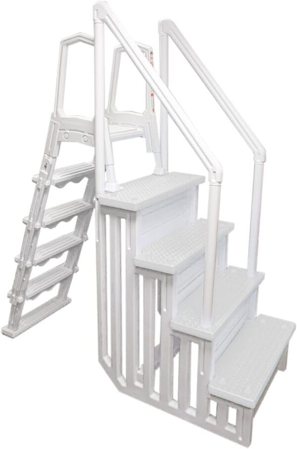 Select Anti-Slip in-Pool Steps | Gray | for Above Ground Swimming Pools | Can Mount to Decks 48′′ to 54′′ H | Safety Stairs Capacity Up to 300 lbs - Image 68