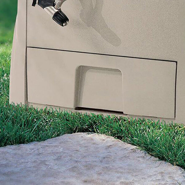 Suncast 100 ft. Powerwind Auto Power Rewind Hose Reel, Light Taupe - Image 4