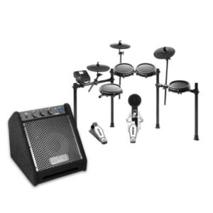 Nitro Mesh Electronic Drum Kit with DA25 Amp, Dual-Zone Snare, 8′′ Mesh Toms, 10′′ Cymbals, 25W Amp