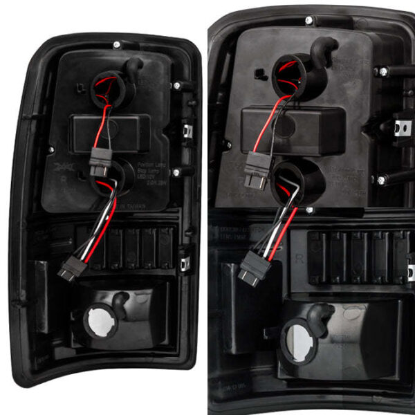 Chevy Suburban/Tahoe 2000-2006 Black Headlights & LED Tail Lights Set, DOT Approved - Image 6