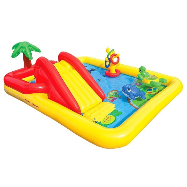 Dinoland Kiddie Inflatable Pool & Inflatable Ocean Backyard Kiddie Pool - Image 3