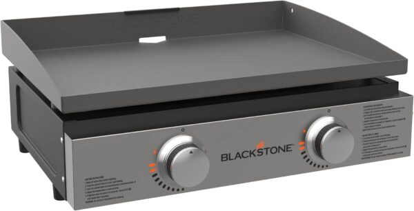 22” Tabletop Griddle with Hood and Stainless Steel Front Plate, Powder Coated Steel, Black - Image 2