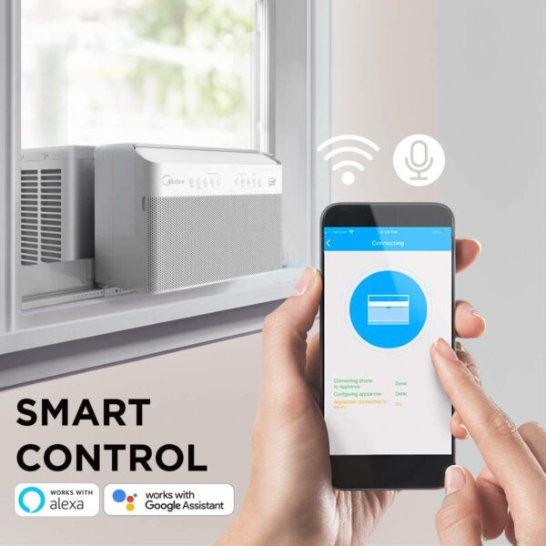 U-Shaped Inverter Window Air Conditioner 12,000BTU with Open Window Flexibility, Robust Installation,Extreme Quiet, 35% Energy Saving, Smart Control, Alexa, Remote, Bracket Included (Renewed) - Image 4
