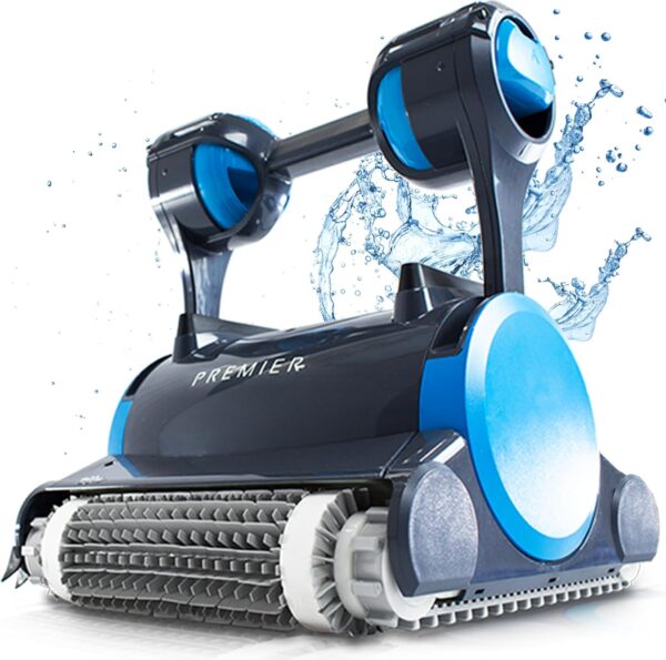 Dolphin Premier Robotic Pool Cleaner (2025 Model) with Multimedia, Oversized Leaf Bag, Standard & Ultrafine Filters, Weekly Timer, Waterline Cleaning & More �� for In-ground Swimming Pools up to 50ft