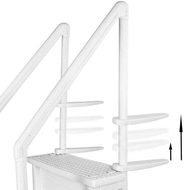 Select Above Ground Anti-Slip Pool Steps to Deck | Safety Swimming Pool Ladder | Designed for Above Ground Swimming Pools | Holds Up to 400 Pounds | White - Image 6