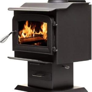 Hearth AW1120E-P 1200 Sq. Ft. Pedestal Wood Stove