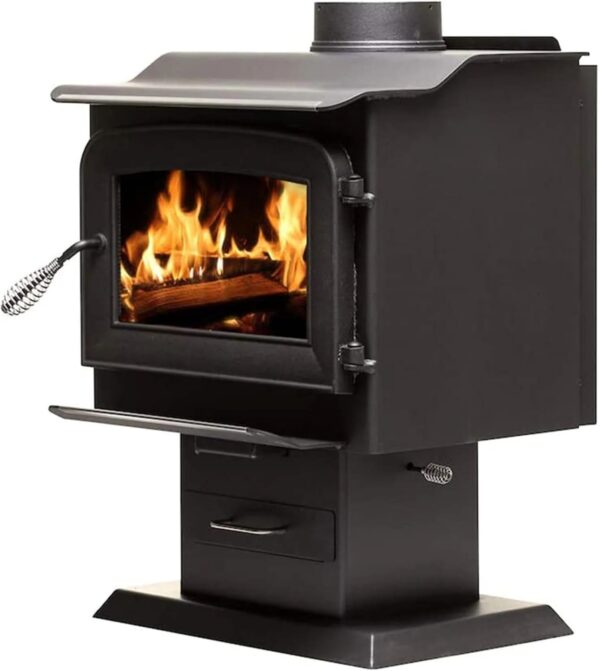Hearth AW1120E-P 1200 Sq. Ft. Pedestal Wood Stove