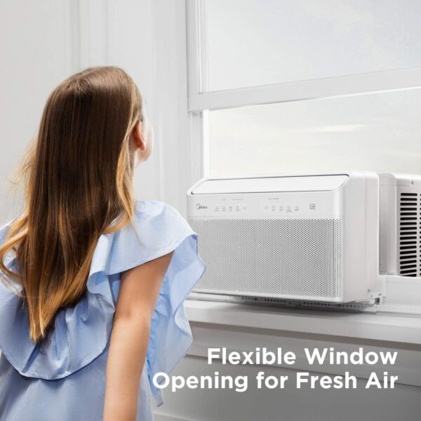 U-Shaped Inverter Window Air Conditioner 12,000BTU with Open Window Flexibility, Robust Installation,Extreme Quiet, 35% Energy Saving, Smart Control, Alexa, Remote, Bracket Included (Renewed) - Image 2