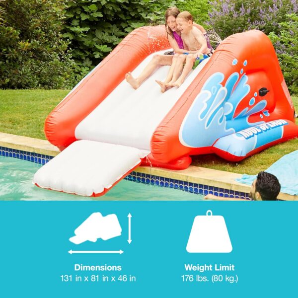 Intex Kool Splash Inflatable Water Slide Swimming Pool Play Center with Built in Sprayers for Kids and Adults, Ages 6 and Up, Blue - Image 4