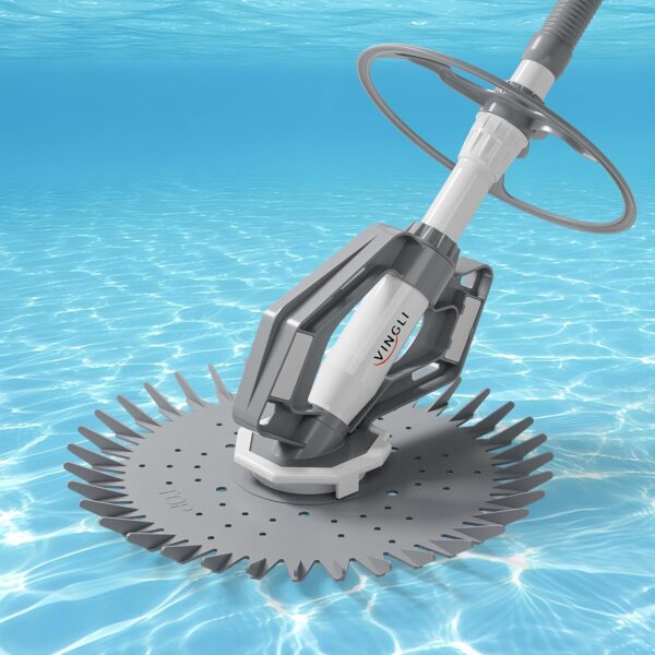 VINGLI Pool Vacuum Cleaner Automatic Sweeper Swimming Pool Creepy Crawler Vacuum with 33FT Hoses (Navy Blue&White) - Image 2