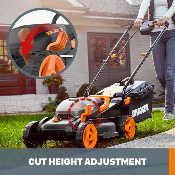 40V Cordless Lawn Mower 14′′ with Intellicut, Mulching, 2x20V 4.0Ah Batteries and Charger Included - Image 3