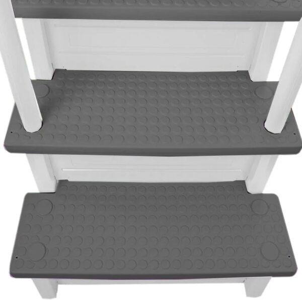 Select Anti-Slip in-Pool Steps | Gray | for Above Ground Swimming Pools | Can Mount to Decks 48′′ to 54′′ H | Safety Stairs Capacity Up to 300 lbs - Image 15