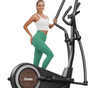 Elliptical Exercise Machine, Elliptical Machine for Home, Magnetic Elliptical Trainer with 15.5IN-19IN Stride, 16 Resistance Levels, 400LBS Loading Capacity, Support Kinomap APP