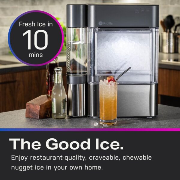 GE Profile Opal 2.0 with 0.75 Gallon Tank, Chewable Crunchable Countertop Nugget Ice Maker, Scoop included, 38 lbs in 24 hours, Pellet Ice Machine with WiFi & Smart Connected, Stainless Steel - Image 19