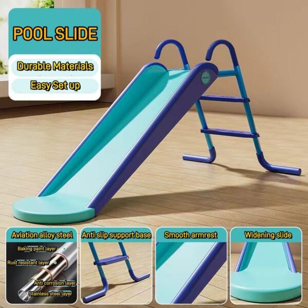 Pool Slide Inflatable Swimming Water Slide, Summer Swimming Pool Supplies Universal Trampoline Ladder Backyard Slide Home Playground Equipment - Image 3